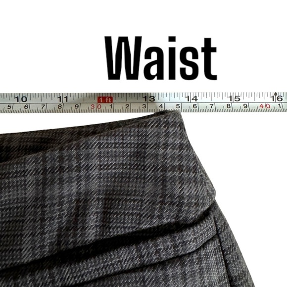 NWT Urban Outfitters Houndstooth plaid flare leg trousers pants women’s 2 - Picture 11 of 14